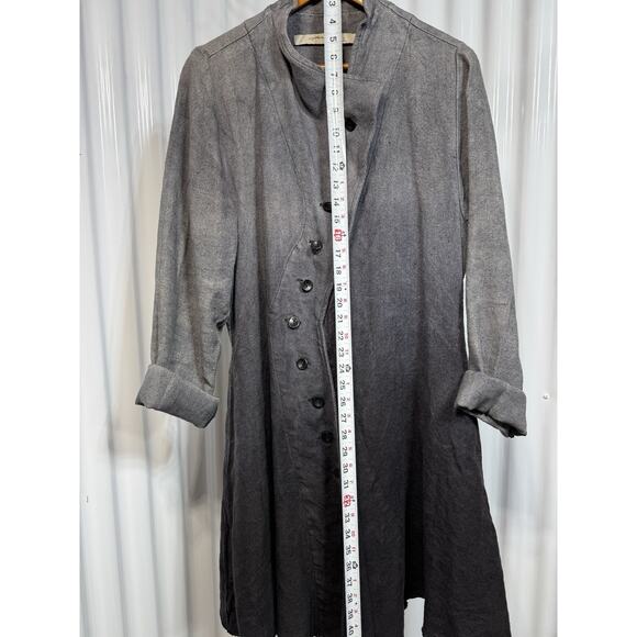 Cynthia Ashby Moraine Linen Jacket In Gradient Gray And Black Women’s Small. - Picture 8 of 9